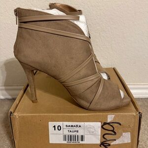 Samara Taupe Women's Heeled Sandals